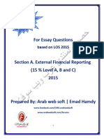 Essay Los 2015 Section A. External Financial Reporting 15 %