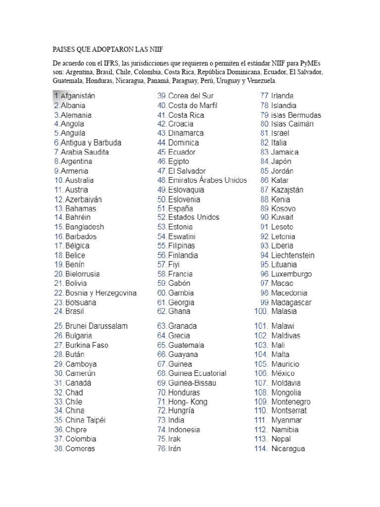 Contabilidad Internacional Pdf Normas Internacionales De