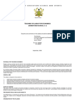 Economics Syllabus (SHS)