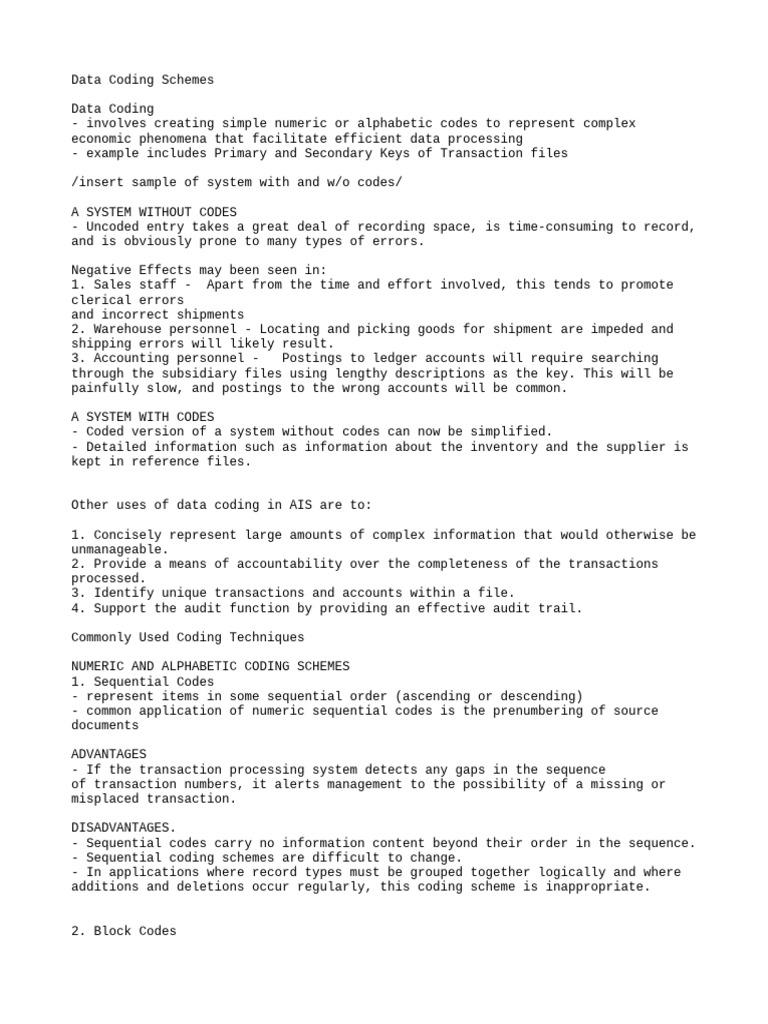 Data Coding Schemes and Ethics Code | PDF | U.S. Securities And ...