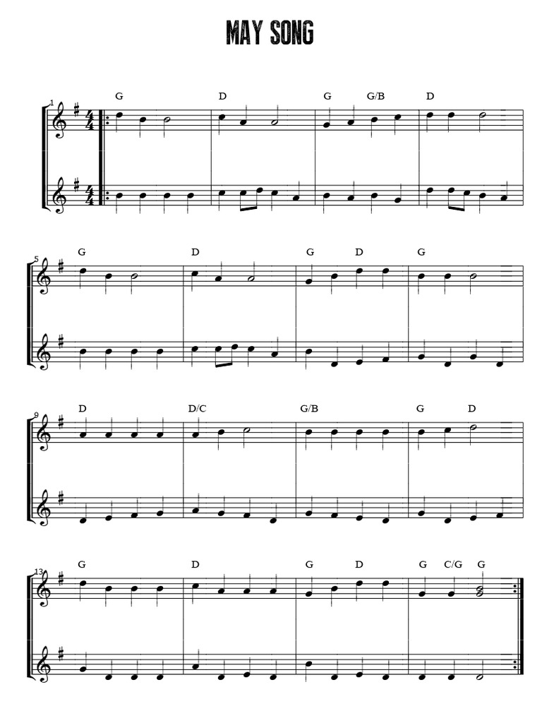 Guitar Sheet Music: May Song | PDF