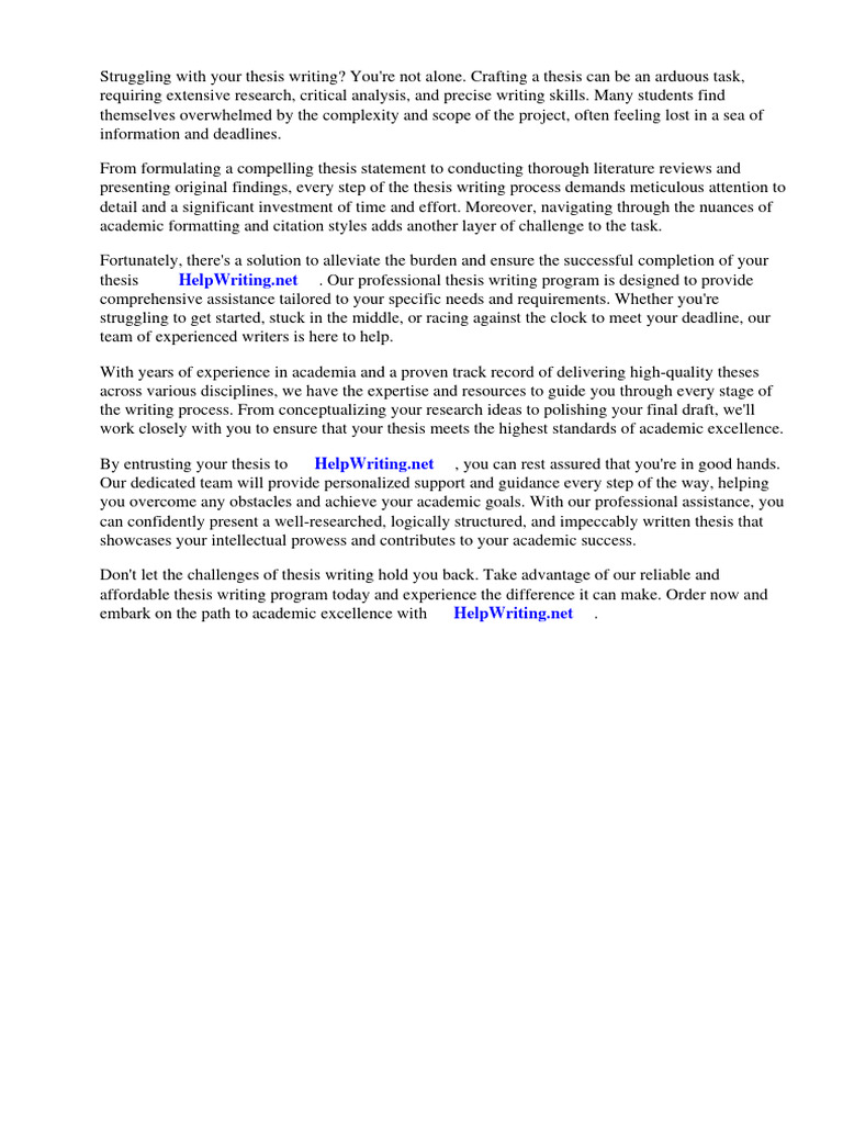 Thesis writing program pdf thesis essays