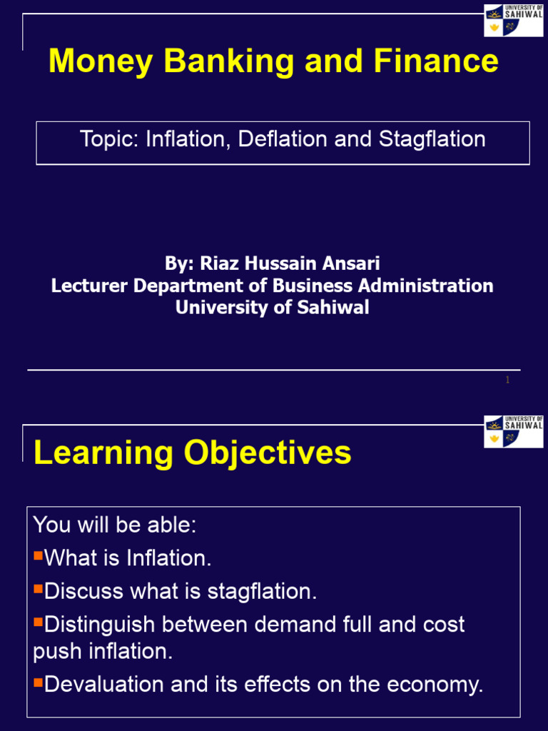 Inflation, Deflation & Stagflation Guide | PDF | Inflation | Deflation