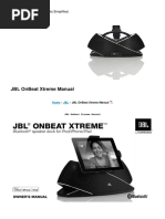 JBL Onbeat Xtreme Manual