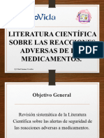 Literatura Científica Sobre Las Reacciones Adversas de Los Medicamentos.