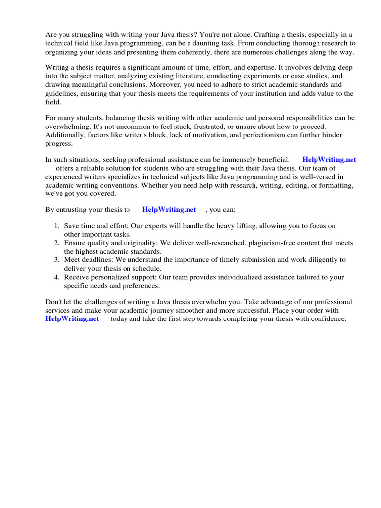 Example Java Thesis | PDF | Method (Computer Programming) | Class ...