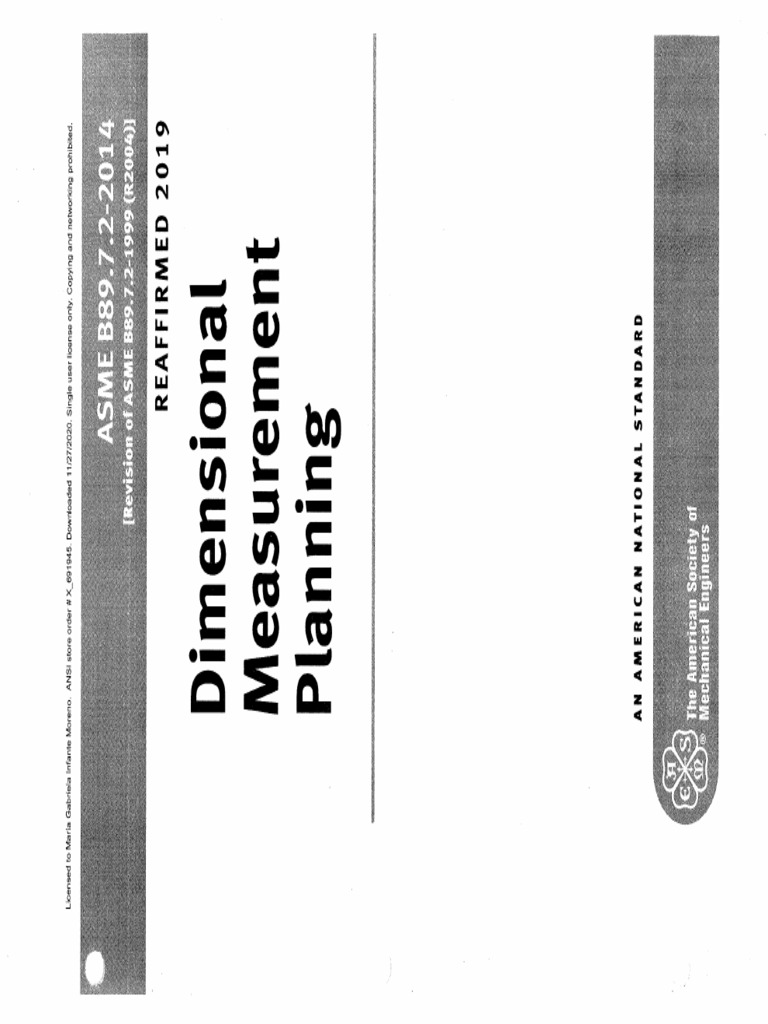 ASME B89.7.22014 Dimensional Measurement Planning PDF