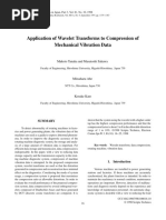 Application of Wavelet Transforms To Compression of Mechanical Vibration Data