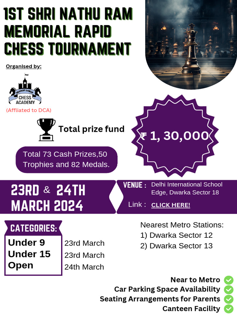 March 2024 Chess Tournament in Delhi | PDF