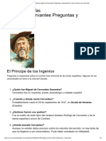 Miguel de Cervantes Preguntas y Respuestas