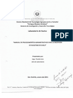 Manual de Procedimientos Administrativos para La Recepción de Muestras de Suelos - Enero 2021