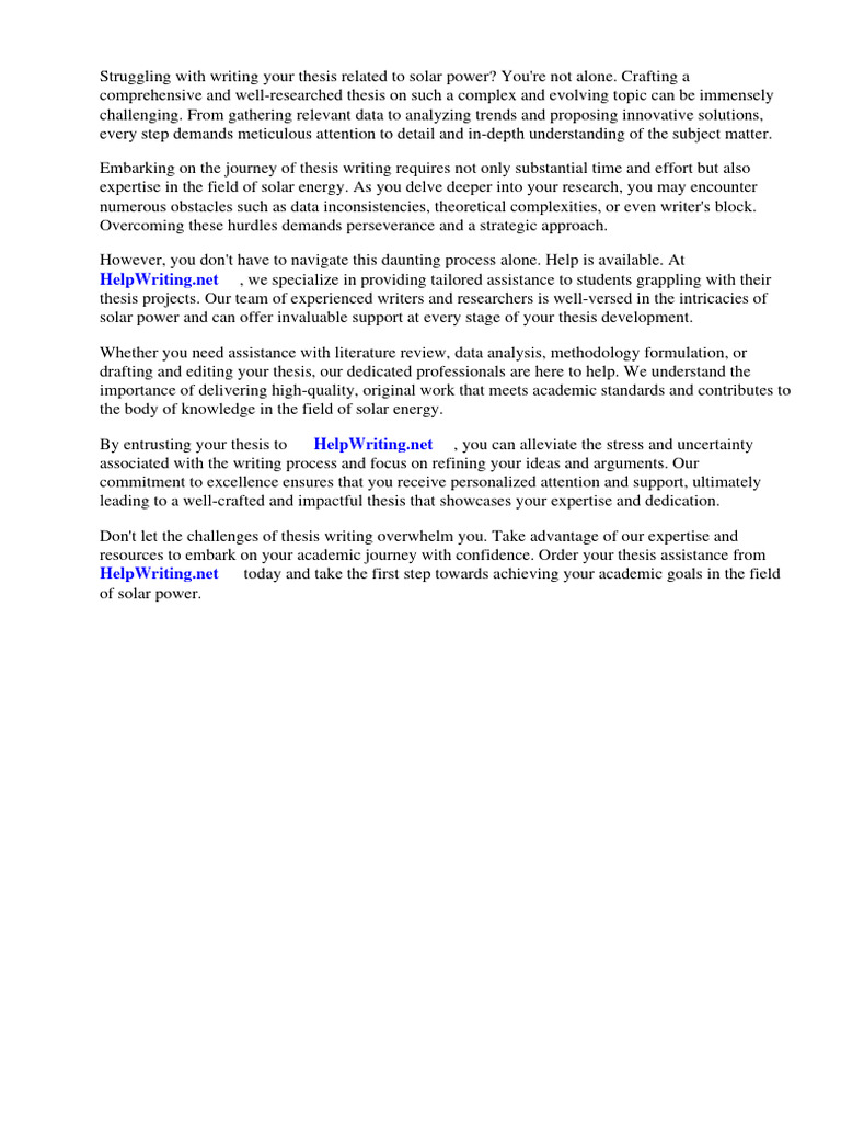 Thesis Related To Solar Power Pdf Solar Power Photovoltaics