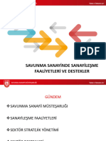 SMM Savunma Sanayinde Sanayileşme Faaliyetleri Ve Destekler Sunumu