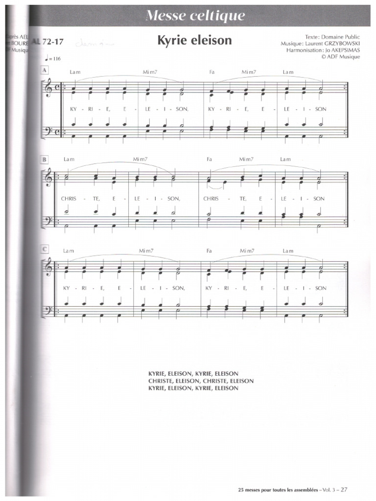 Kyrie Messe Celtique | PDF