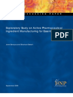 Exploratory Study On Active Pharmaceutical Ingredient Manufacturing For Essential Medicines