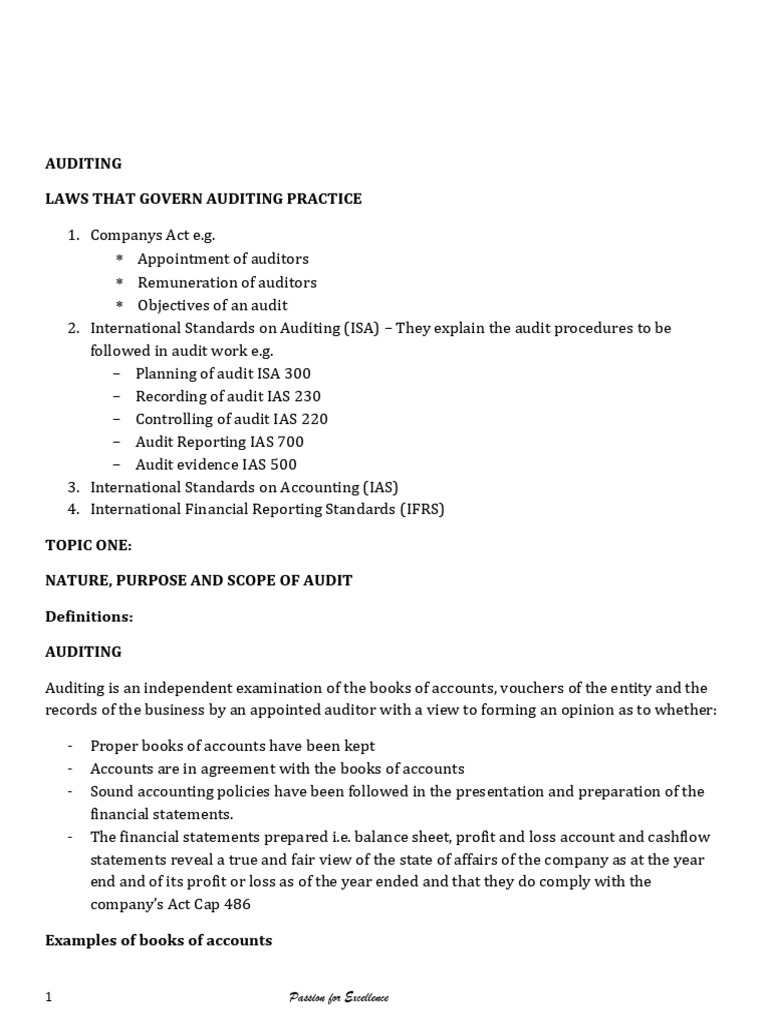 Auditing Practices and Standards | PDF | Audit | Internal Control