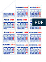 Calendario 2024 en Una Hoja