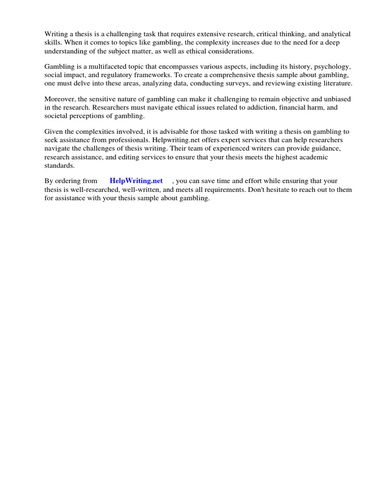 Sample About Thesis