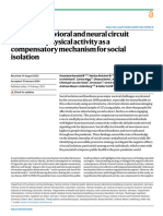 Real-Life Behavioral and Neural Circuit Markers of Physical Activity As A Compensatory Mechanism For Social Isolation