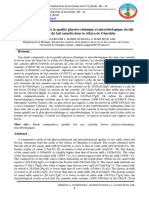 Etude Comparative de La Qualité Physico Chimique Et Microbiologique Du Lait de Vache Et Du Lait Camelin Dans La Wilaya de Ghardaïa