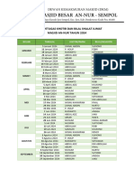 Jadwal Petugas Shalat Jumat 2024