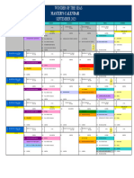 Master's Calendar - SEPTEMBER 2023