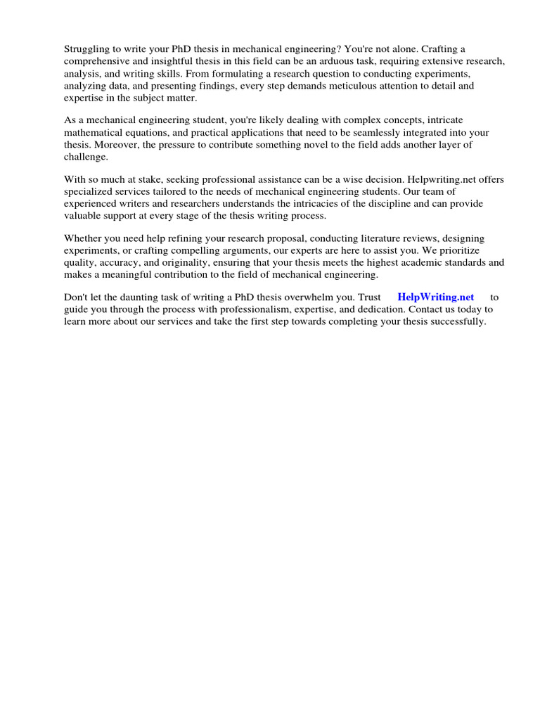 PHD Thesis Topics Mechanical Engineering | PDF | Thesis | Artificial ...