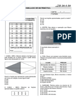 Avaliação Simulado Matematica 4º e 5º Ano Vol 1 TudoSaladeAula