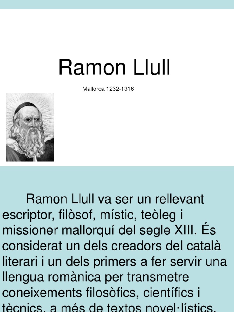 Ramon Llull I La Cancilleria Reial Power Point PDF