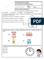 Atividade Avaliativa Matemática