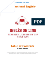 Professional English Table of Contents Conteudo