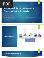 Design and Development of Thermoelectric Generator