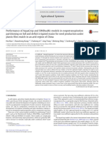 Performance of AquaCrop and SIMDualKc Maize