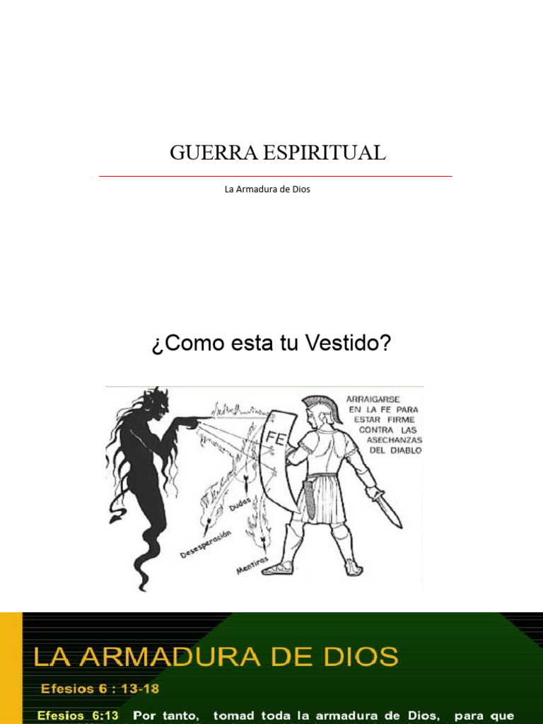 Guerra Espiritual La Armadura | Descargar gratis PDF | Fe | Cristo (título)