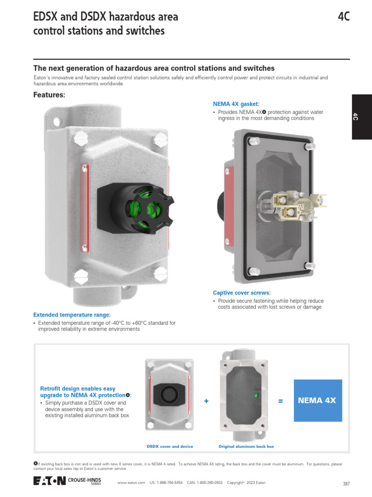 Crouse Hinds Eds Edsx Control Stations Catalog Page | PDF | Switch | Screw