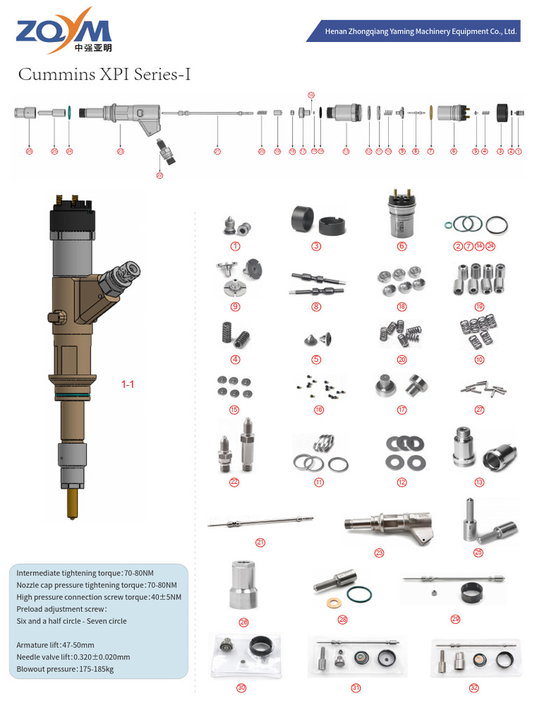Cummins XPI Injector Specifications Guide | PDF | Valve | Fuel Injection