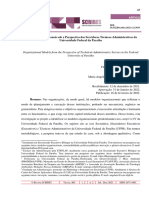 Modelos Organizacionais Sob A Perspectiva Dos Servidores Técnicos-Administrativos Da Universidade Federal Da Paraíba