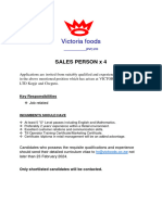 Sales Person - Advert Chegutu and Kopje