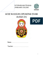 RUSSIAN Speaking Booklet Higher