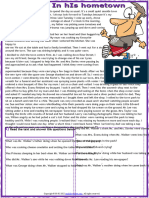 Past Continuous Tense MR Walker in His Hometown Esl Reading Comprehension Questions Worksheet