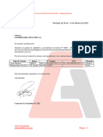 Carta Entrega de Factura E001-288 Inmobiliaria Huanwil