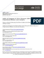 Análise Da Propagação de Viroses Emergentes Influenciada Por Fatores de Comportamento Humano e Ações Antrópicas