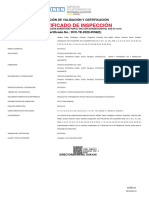Certificado de Inspección: Dirección de Validación Y Certificación