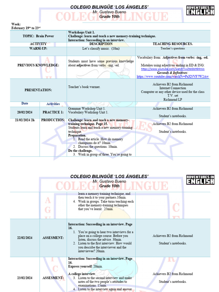 Ingles Decimo Pdf Educational Assessment Human Communication