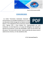 La UTA Santa Fe Anunció Un Paro de Colectivos Desde Este Jueves Por Falta de Pago A Los Choferes