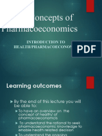 LEC 1 Basic Concepts of Pharmacoeconomics 2023