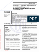 NBR 7222-1994-Argamassa e Concreto-Determinação Da Resistência À Tração Por Compressão Diametral de Corpos-De-prova Cilíndricos