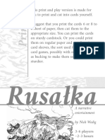 Rusalka Horizontal Cards