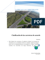 Clasificacion de Las Carreteras de Acuerdo A La SCT 2018.