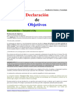 Documento Declaración de Objetivos